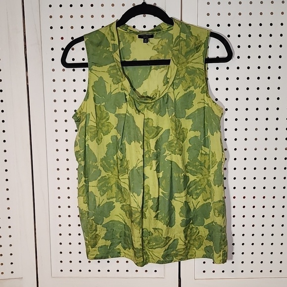 Talbots Tops - Talbots size 10 Silk / Cotton Blend Sleeveless Lightweight Green